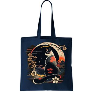 Kawaii Cat Anime Japanese Retro Funny Cat Tote Bag