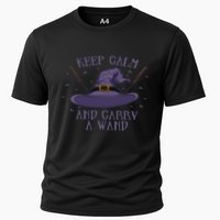 Keep Calm And Carry A Wand Funny Gift Cooling Performance Crew T-Shirt
