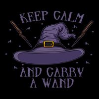 Keep Calm And Carry A Wand Funny Gift Cooling Performance Crew T-Shirt