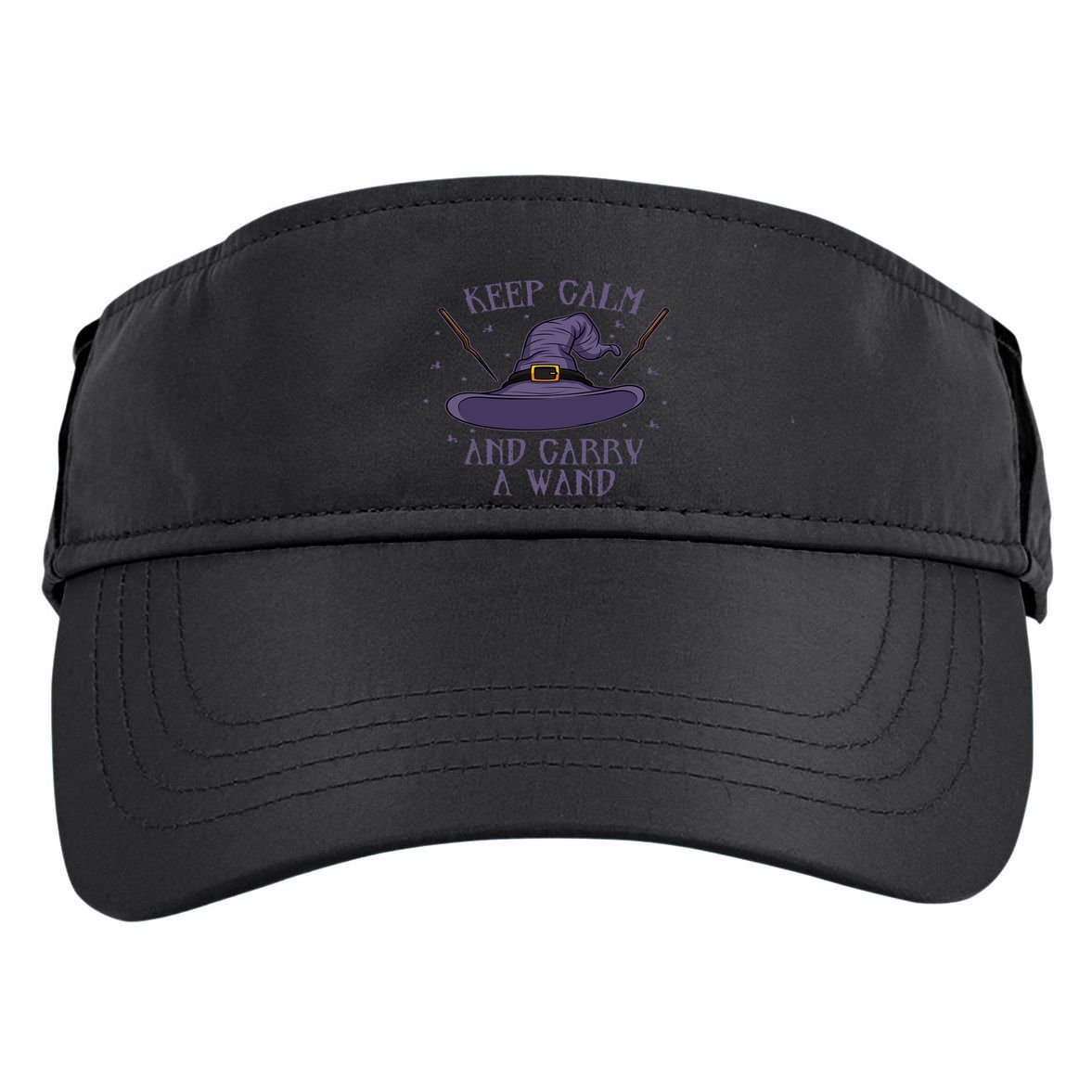 Keep Calm And Carry A Wand Funny Gift Adult Drive Performance Visor