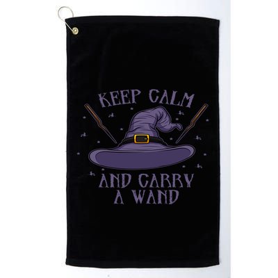 Keep Calm And Carry A Wand Funny Gift Golf Towel