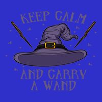 Keep Calm And Carry A Wand Funny Gift Button
