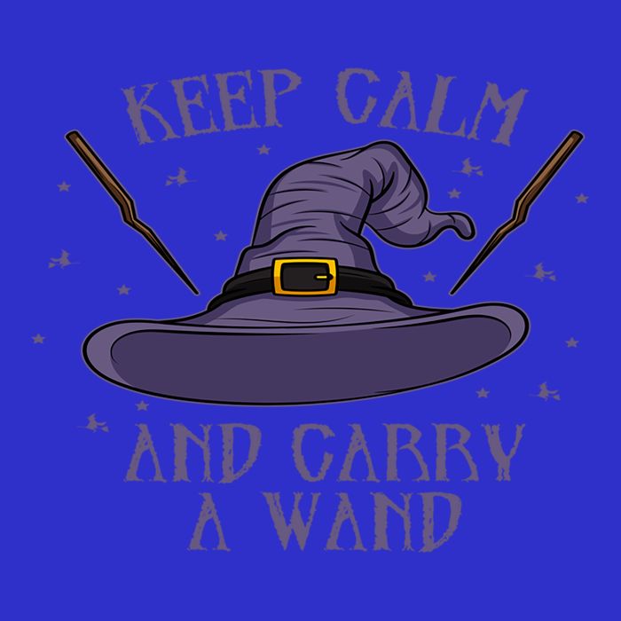 Keep Calm And Carry A Wand Funny Gift Button