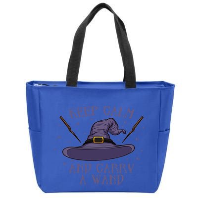 Keep Calm And Carry A Wand Funny Gift Zip Tote Bag