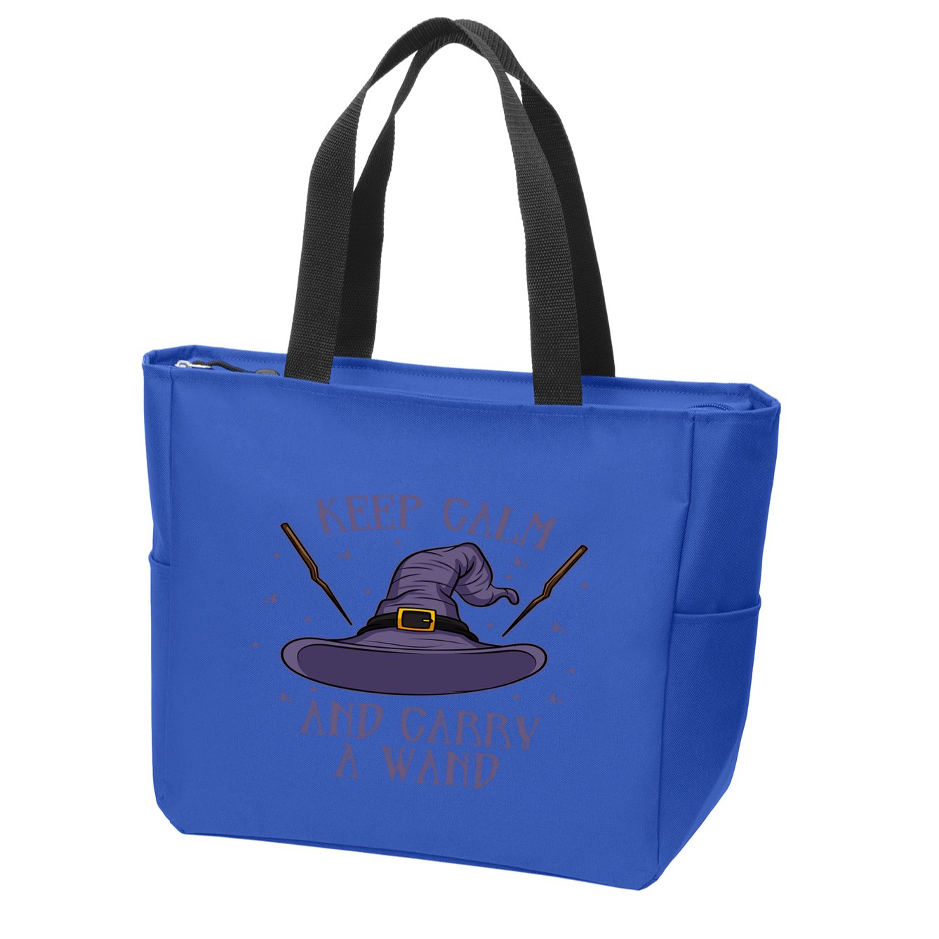Keep Calm And Carry A Wand Funny Gift Zip Tote Bag