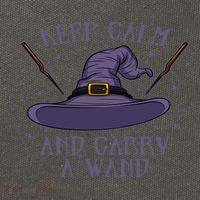Keep Calm And Carry A Wand Funny Gift Cotton Canvas Backpack