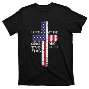 Kneel Cross At The Cross Memorial Day Never Forget T-Shirt