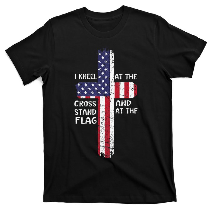 Kneel Cross At The Cross Memorial Day Never Forget T-Shirt