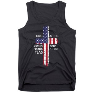 Kneel Cross At The Cross Memorial Day Never Forget Tank Top