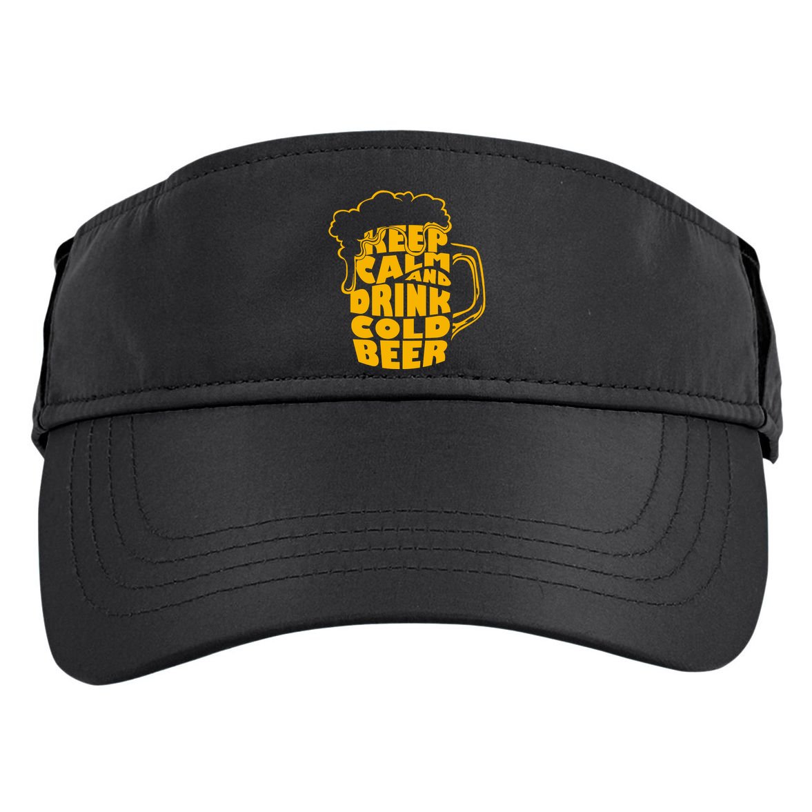 Keep Calm And Drink Cold Beer Adult Drive Performance Visor