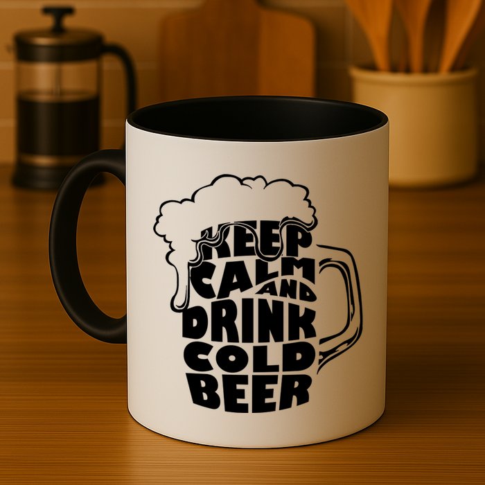 Keep Calm And Drink Cold Beer Mug