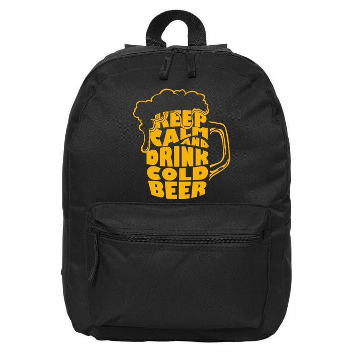 Keep Calm And Drink Cold Beer 16 in Basic Backpack