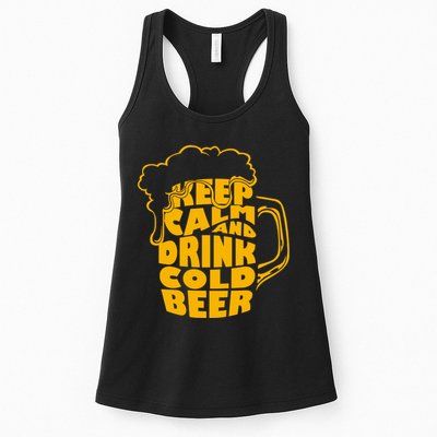 Keep Calm And Drink Cold Beer Womens Tank Top