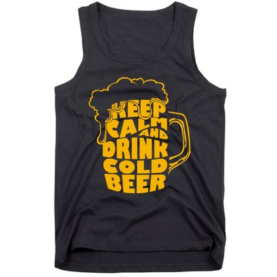 Keep Calm And Drink Cold Beer Tank Top