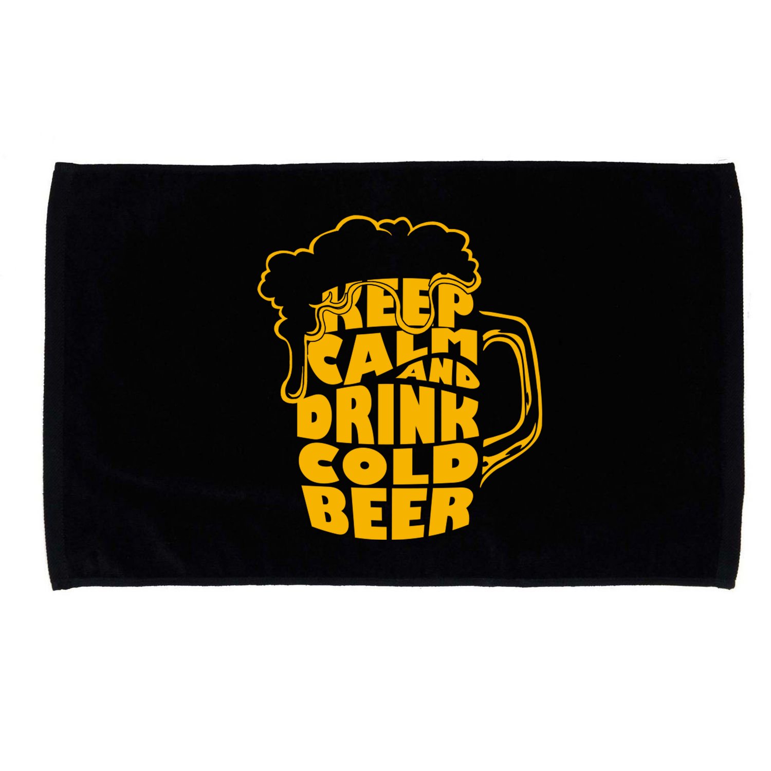 Keep Calm And Drink Cold Beer Microfiber Hand Towel