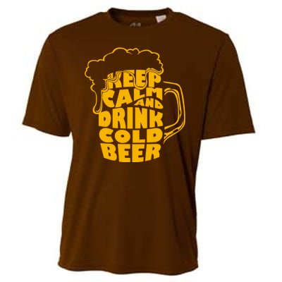 Keep Calm And Drink Cold Beer Cooling Performance Crew T-Shirt