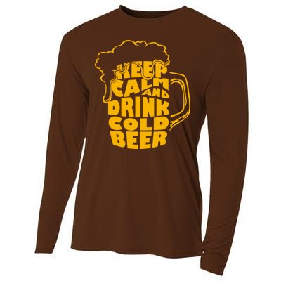 Keep Calm And Drink Cold Beer Cooling Performance Long Sleeve Crew