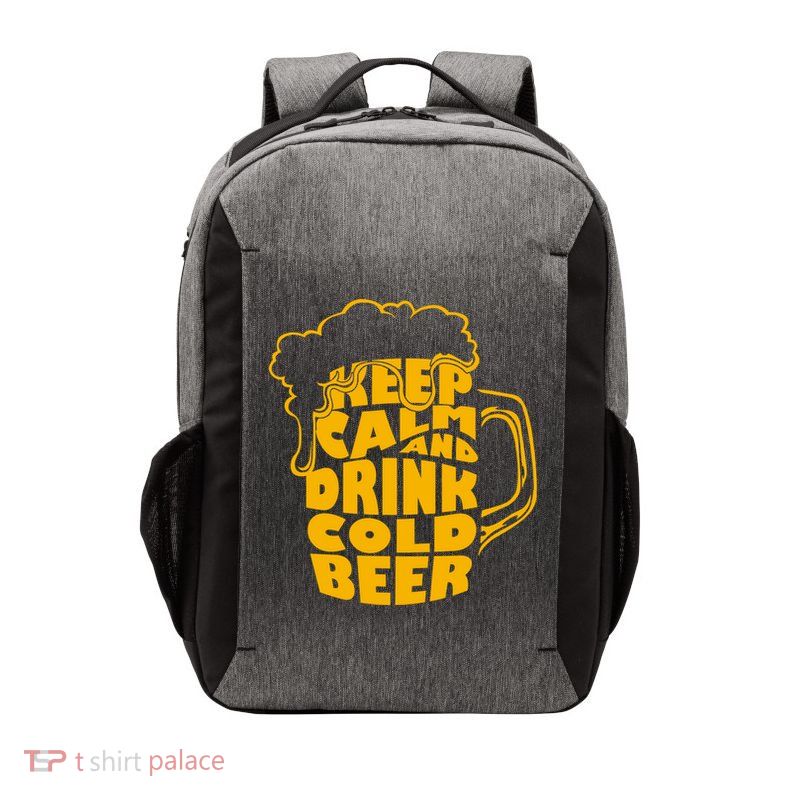 Keep Calm And Drink Cold Beer Vector Backpack