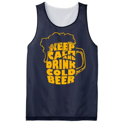 Keep Calm And Drink Cold Beer Mesh Reversible Basketball Jersey Tank