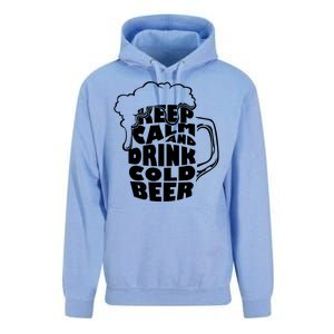 Keep Calm And Drink Cold Beer Unisex Surf Hoodie