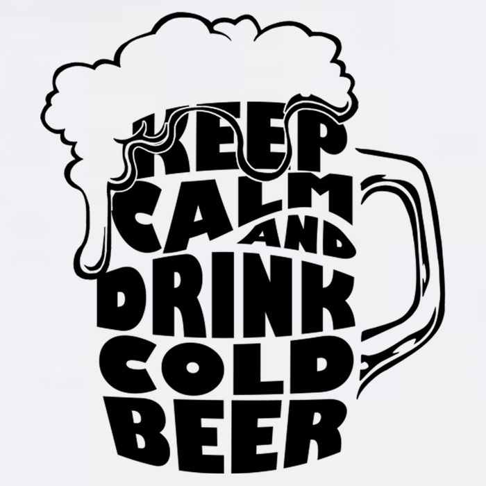 Keep Calm And Drink Cold Beer Garment-Dyed Sweatshirt