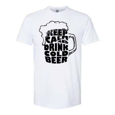 Keep Calm And Drink Cold Beer Softstyle® CVC T-Shirt