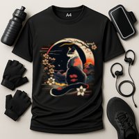 Kawaii Cat Anime Japanese Retro Cooling Performance Crew T-Shirt