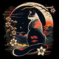 Kawaii Cat Anime Japanese Retro Cooling Performance Crew T-Shirt