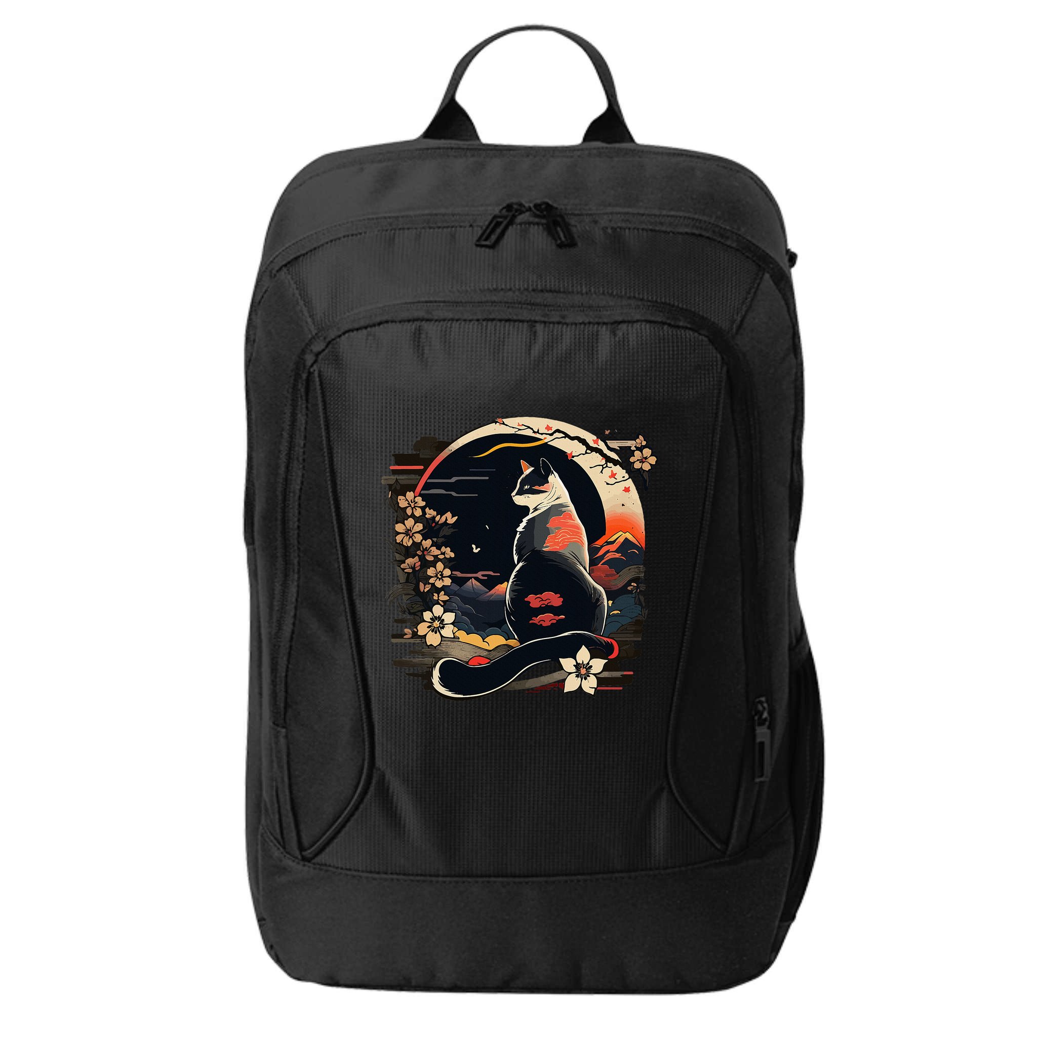 Kawaii Cat Anime Japanese Retro City Backpack