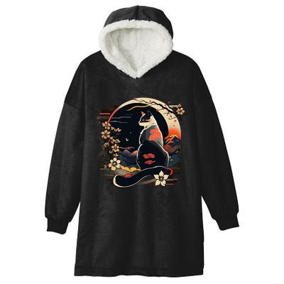 Kawaii Cat Anime Japanese Retro Hooded Wearable Blanket