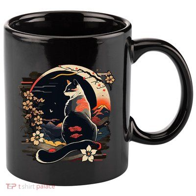Kawaii Cat Anime Japanese Retro 11oz C Handle Ceramic Mug