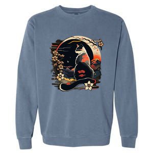 Kawaii Cat Anime Japanese Retro Garment-Dyed Sweatshirt