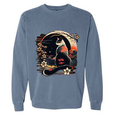 Kawaii Cat Anime Japanese Retro Garment-Dyed Sweatshirt