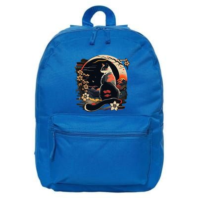 Kawaii Cat Anime Japanese Retro 16 in Basic Backpack