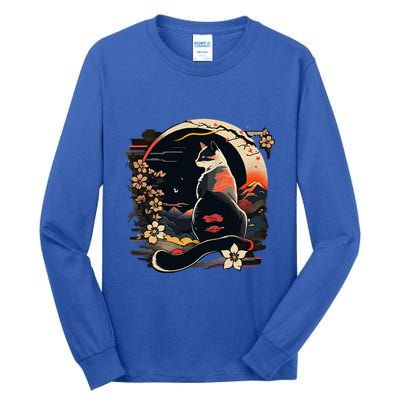 Kawaii Cat Anime Japanese Retro Tall Long Sleeve T-Shirt