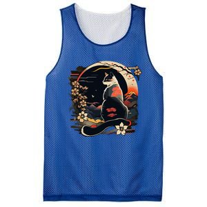 Kawaii Cat Anime Japanese Retro Mesh Reversible Basketball Jersey Tank