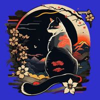 Kawaii Cat Anime Japanese Retro Premium T-Shirt