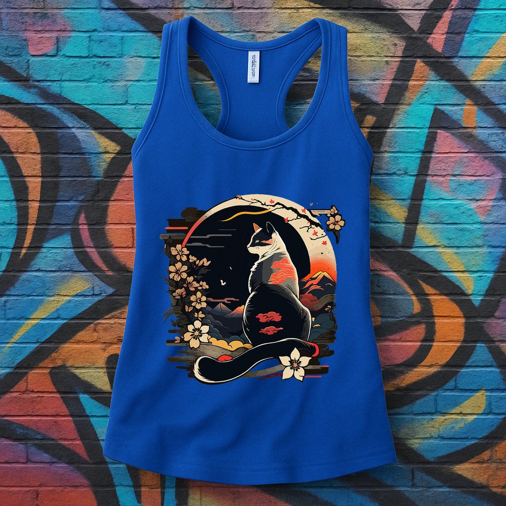 Kawaii Cat Anime Japanese Retro Womens Tank Top