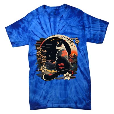 Kawaii Cat Anime Japanese Retro Tie-Dye T-Shirt