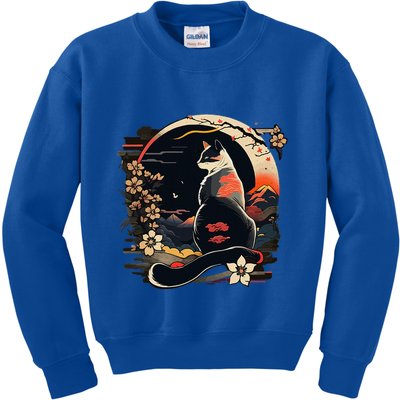 Kawaii Cat Anime Japanese Retro Kids Sweatshirt
