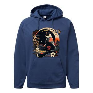 Kawaii Cat Anime Japanese Retro Performance Fleece Hoodie