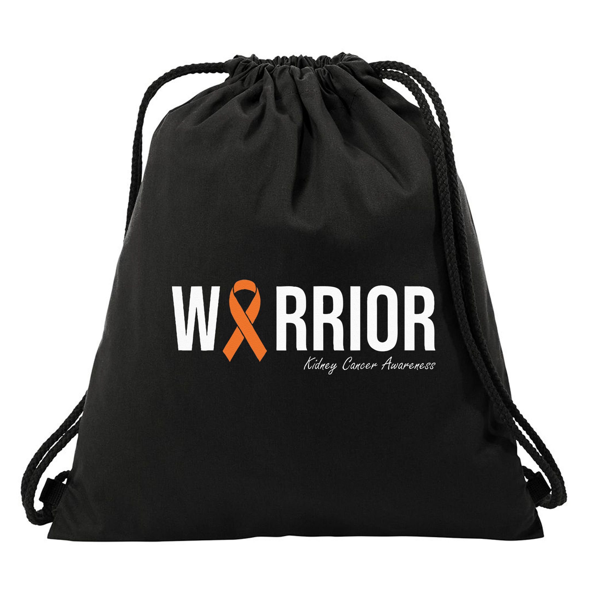 Kidney Cancer Awareness Orange Ribbon Drawstring Bag