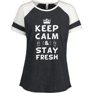 Keep Calm And Stay Fresh National Beverage Day Gift Meaningful Gift Enza Ladies Jersey Colorblock Tee