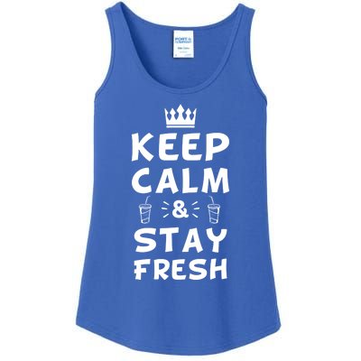 Keep Calm And Stay Fresh National Beverage Day Gift Meaningful Gift Ladies Essential Tank