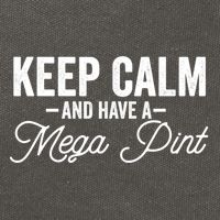 Keep Calm And Have A Mega Pint Gift Cotton Canvas Backpack