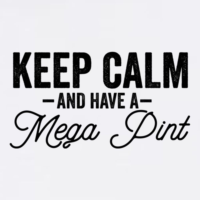 Keep Calm And Have A Mega Pint Gift Garment-Dyed Sweatshirt