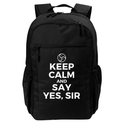 Keep Calm And Say Yes Sir Bdsm Kink Backpack