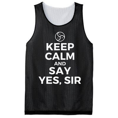 Keep Calm And Say Yes Sir Bdsm Kink Mesh Reversible Basketball Jersey Tank