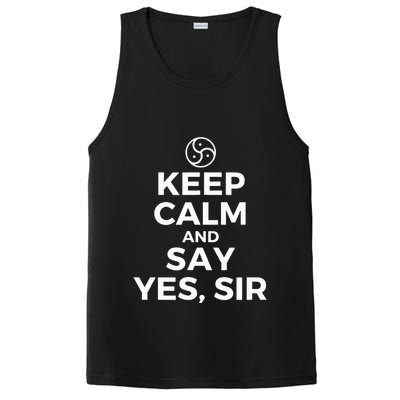 Keep Calm And Say Yes Sir Bdsm Kink PosiCharge Competitor Tank