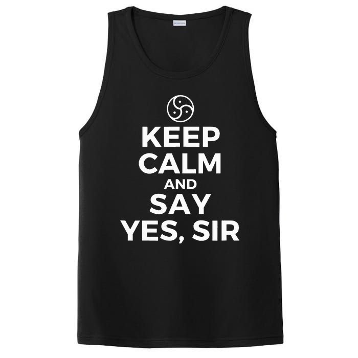 Keep Calm And Say Yes Sir Bdsm Kink PosiCharge Competitor Tank